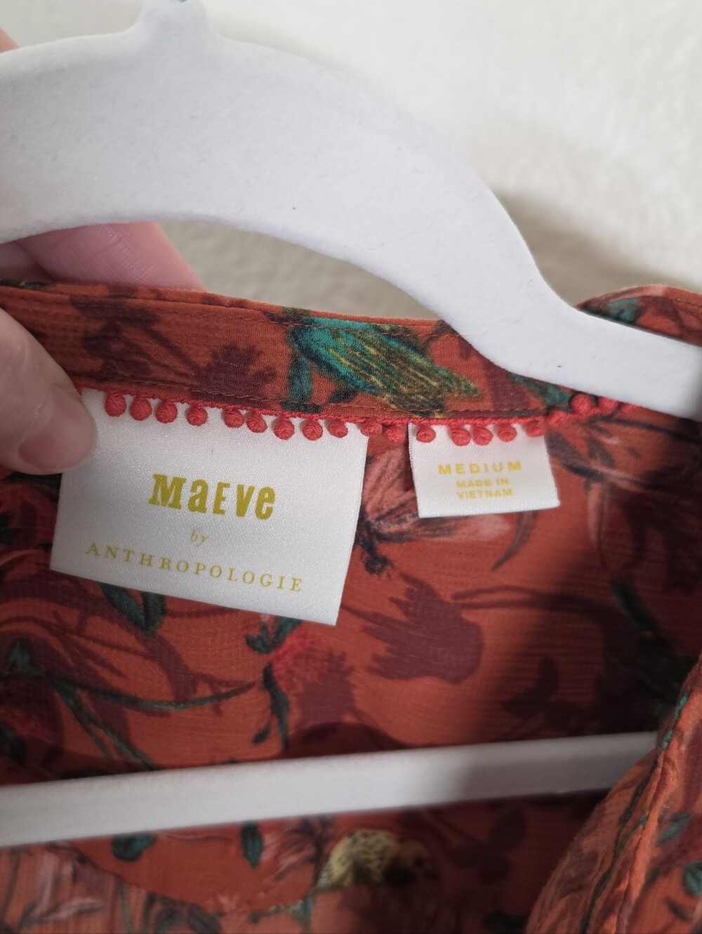 Anthropologie by Maeve Liliana Pleated Button-down Blouse M - Picture 4 of 7